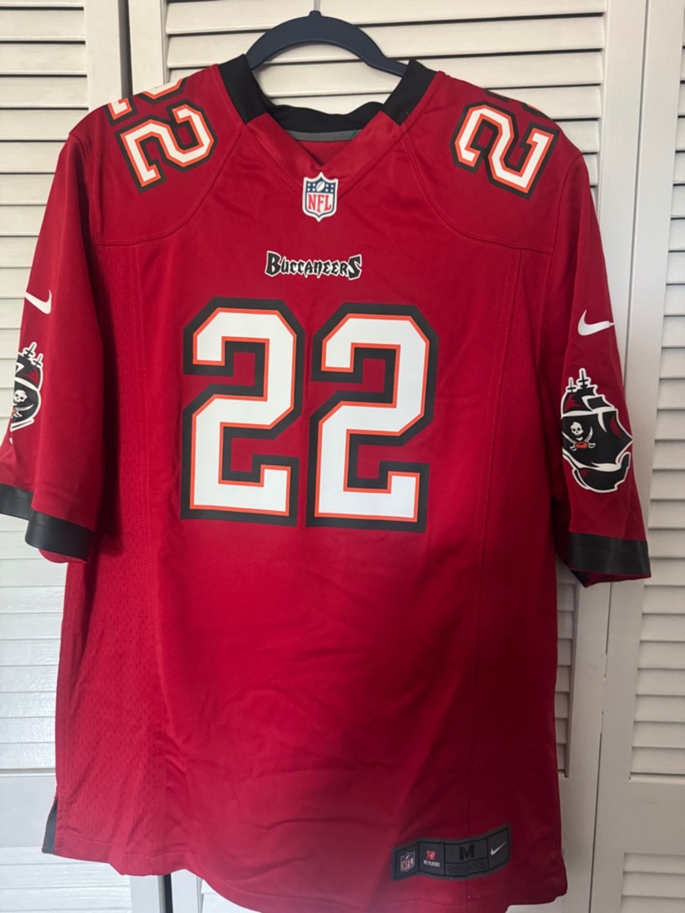 NFL Red Nike Football Jersey with NFL Shield Patch